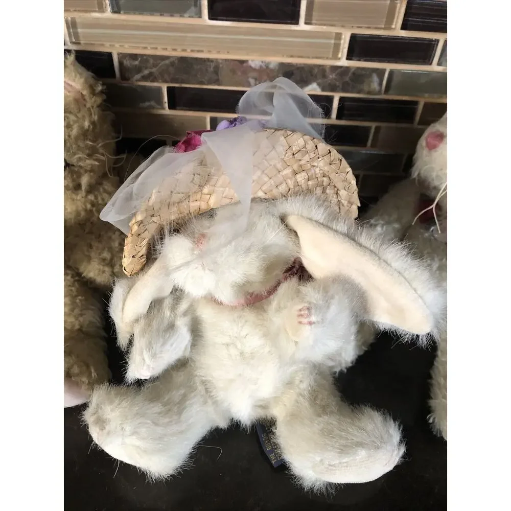 90's BUNNY RABBIT Lot Of 3‎ PLUSH Vtg Bunnies & MORE BOYDS bears & TY Bundle